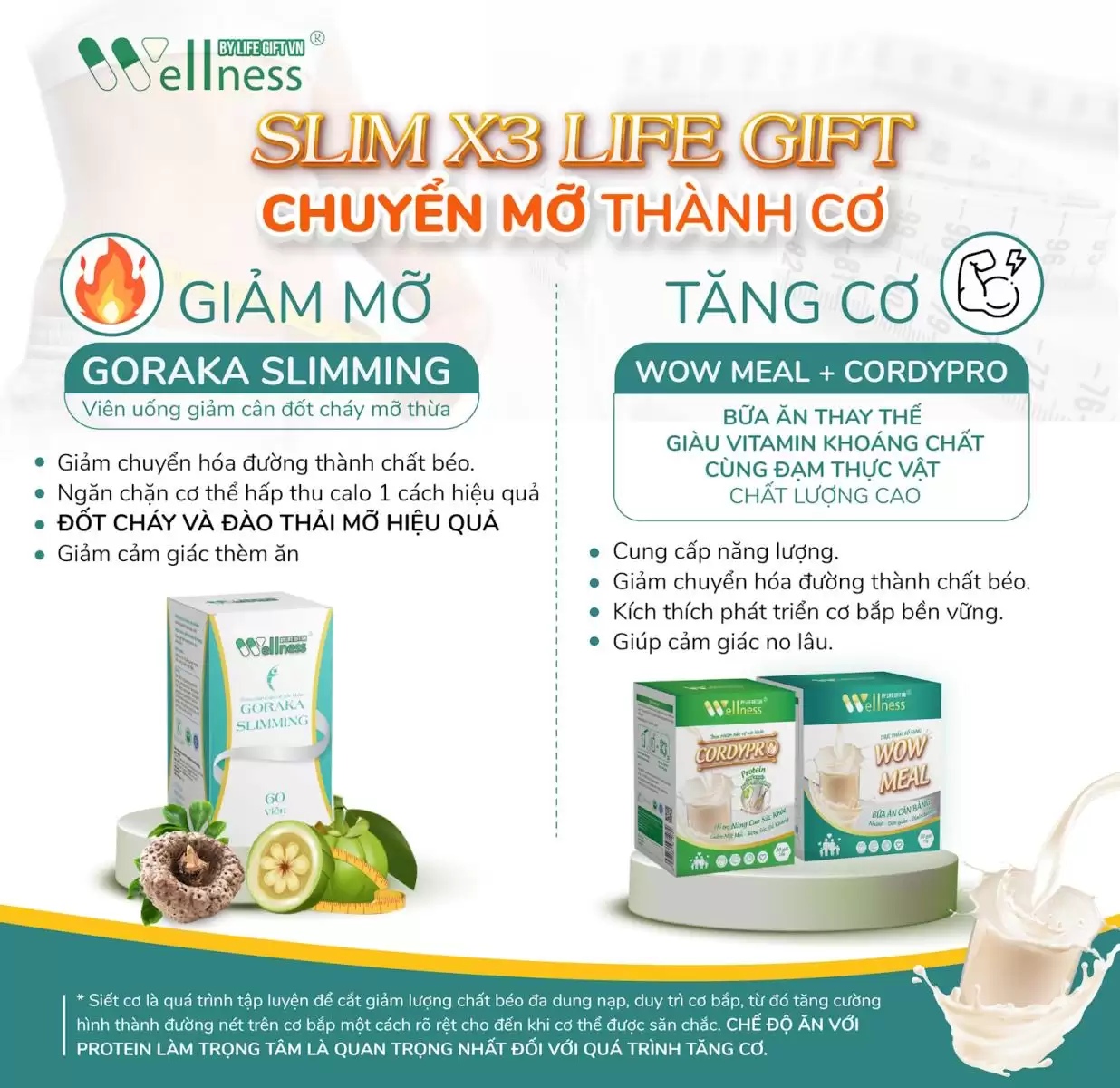 Giải Pháp Giảm Mỡ Tăng Cơ Cùng Goraka Slimming Và Wow Meal - Life Gift Việt Nam