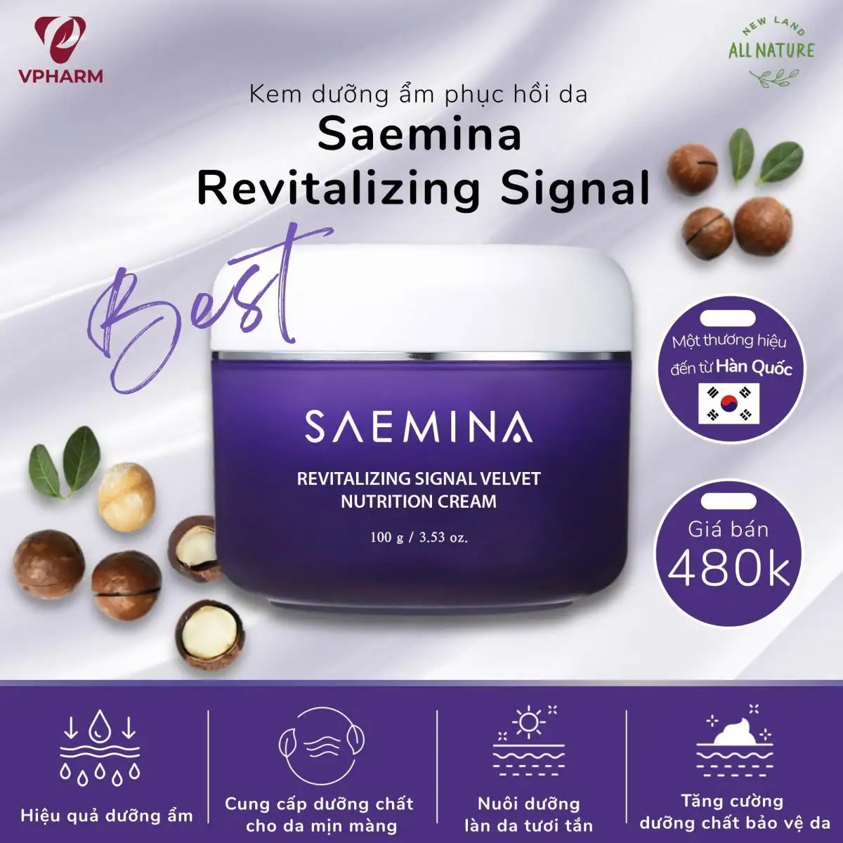 Saemina Revitalizing Signal - Kem Dưỡng ẩm Phục Hồi Da Newland All Nature (6) Saemina Revitalizing Signal - Kem Dưỡng ẩm Phục Hồi Da Newland All Nature (6)