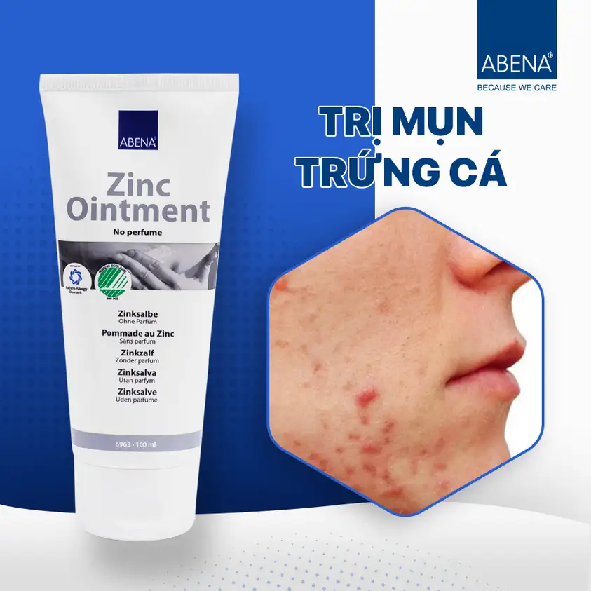 Kem trị hăm da đa năng Abena Zinc Ointment 15ml (2) Kem hăm da đa năng Abena Zinc Ointment