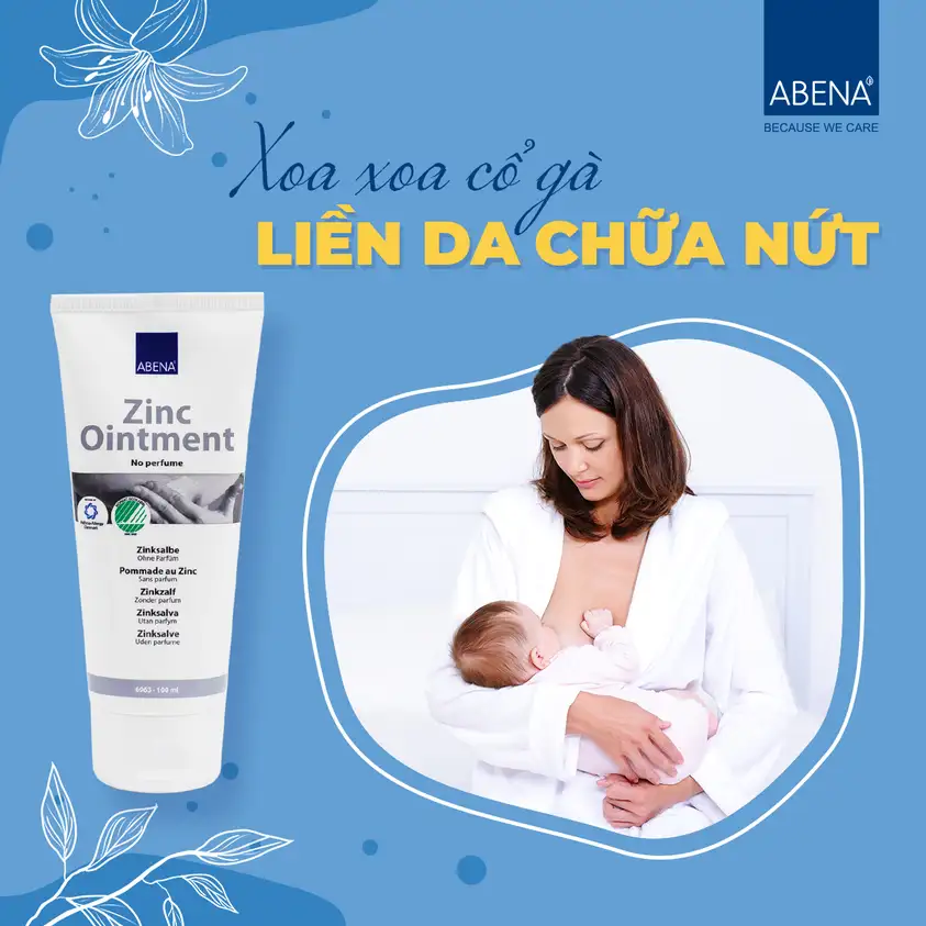 Kem trị hăm da đa năng Abena Zinc Ointment 15ml (3) Kem hăm da đa năng Abena Zinc Ointment