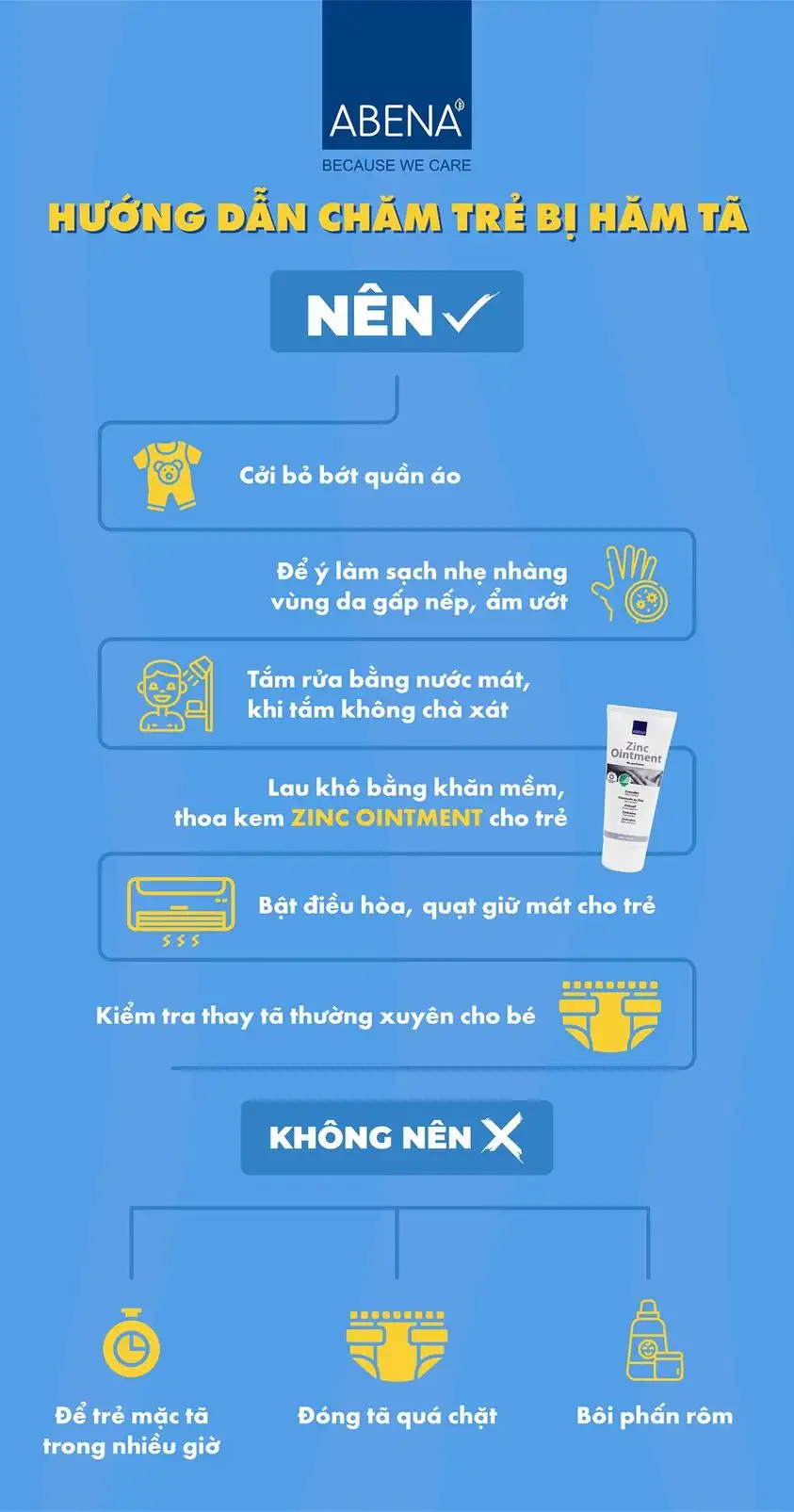 Kem trị hăm da đa năng Abena Zinc Ointment 15ml (3) Kem hăm da đa năng Abena Zinc Ointment