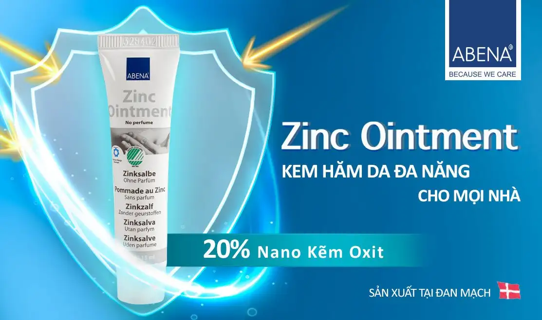 Kem trị hăm da đa năng Abena Zinc Ointment 15ml (4) Kem hăm da đa năng Abena Zinc Ointment