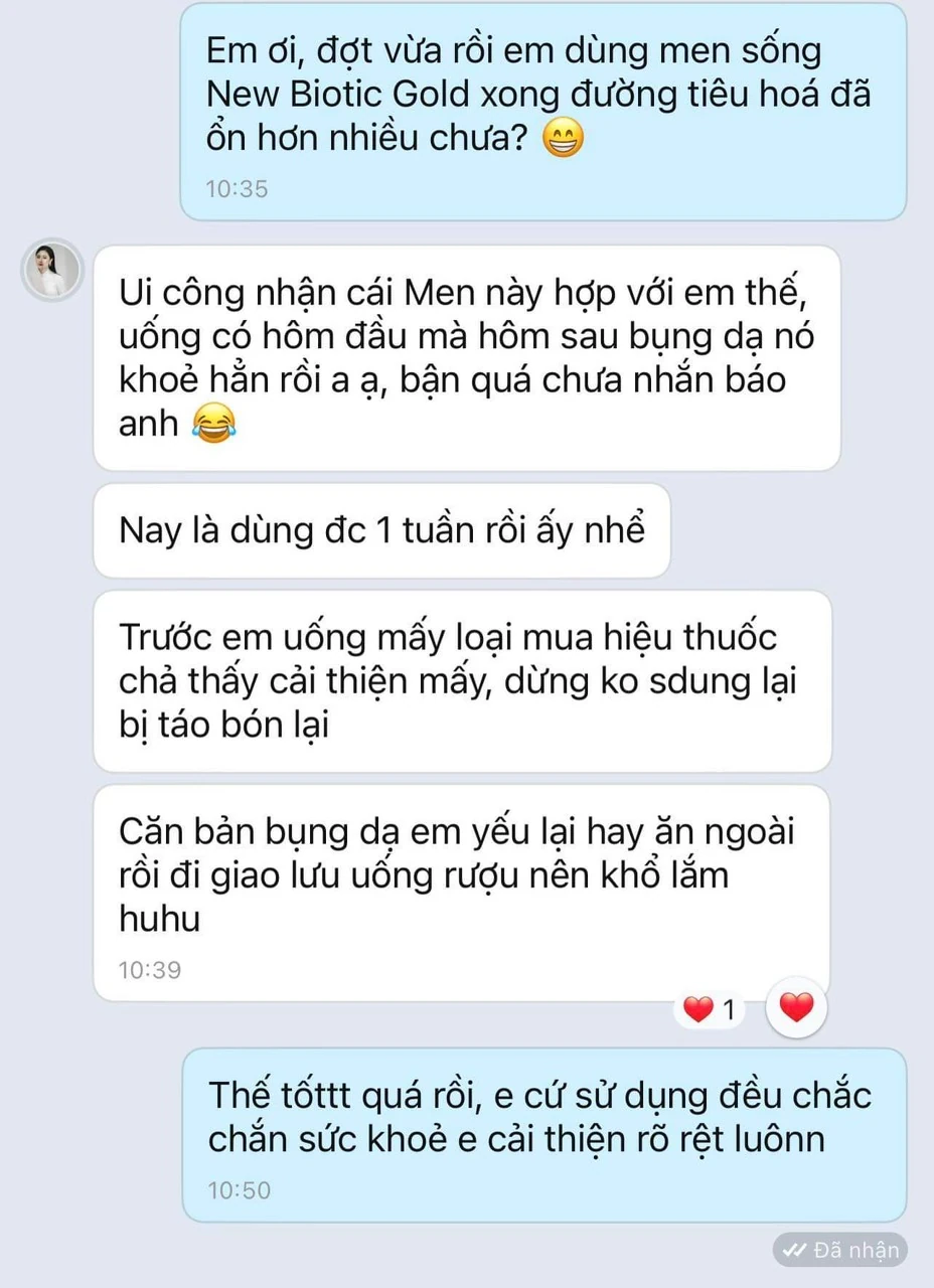 Men Sống New Biotic Gold ổn định đường Tiêu Hóa, Hỗ Trợ Táo Bón - 1Mall.vn