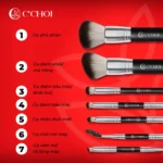 Chi Tiết Từng đầu Cọ Trong Bộ Cọ Trang Điểm Cá Nhân C'choi - Punar - 1Mall.vn