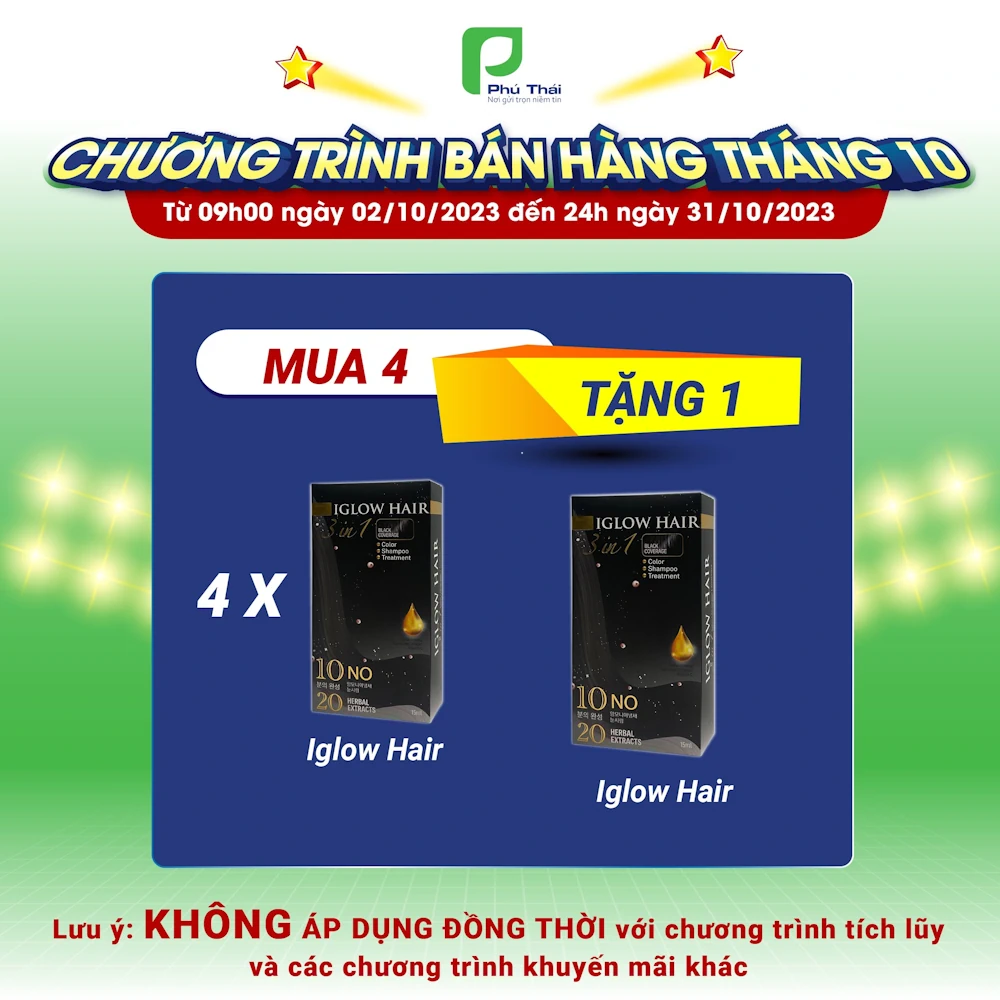 Khuyến Mãi Iglow Hair Phú Thái - Dầu Gội Phủ Bạc - 1Mall.vn