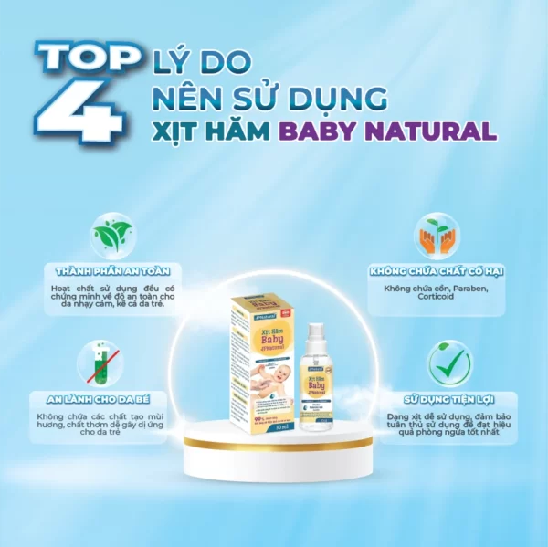 Ưu điểm Của Xịt Hăm Baby Jpnatural - 1Mall.vn