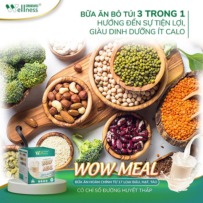 Chọn Wow Meal thay thế bữa ăn thông thường dành cho người ăn chay hoặc người bị tiểu đường - 1Mall.vn